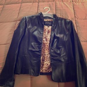 Women’s leather coat size medium
